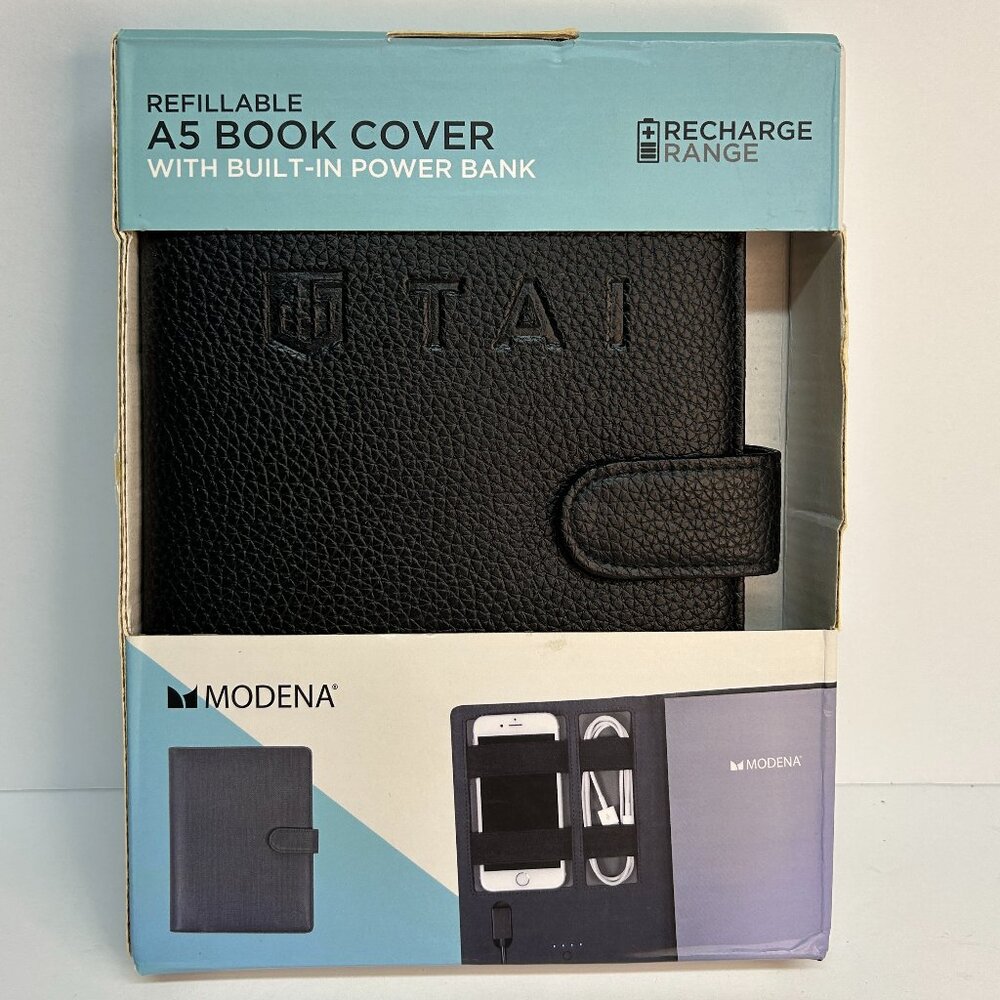Portable Phone Charger  Travel Portfolio w/Built-in Power Bank By MODENA